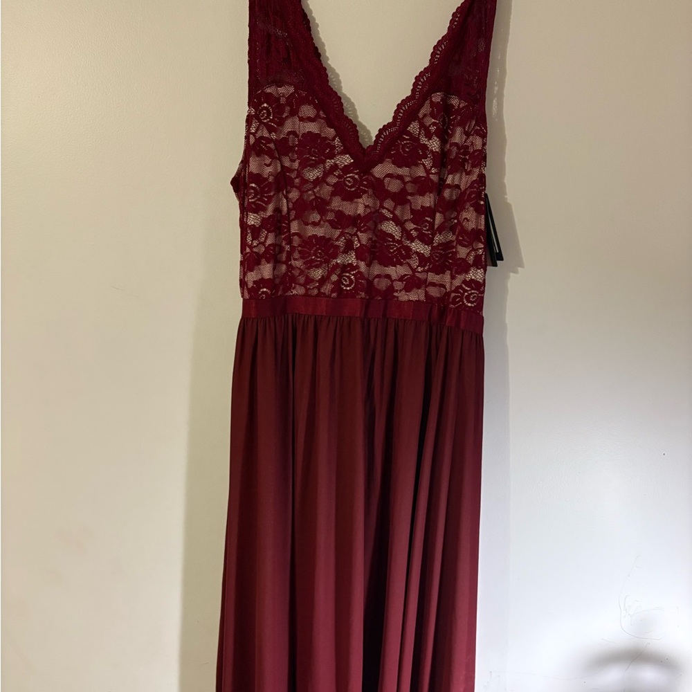 Elegant burgundy/wine Lace Dress